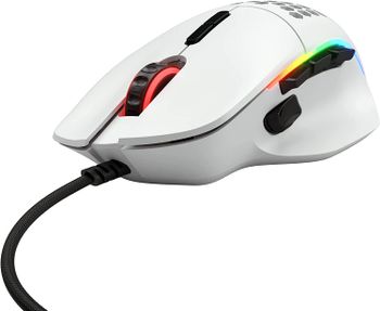 Glorious Gaming Mouse - Model I 69 g Superlight Honeycomb Mouse, Matte White Mouse - 9 Customizable Buttons