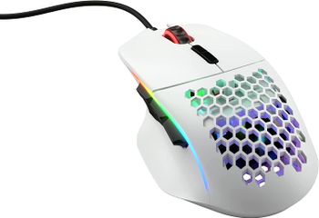 Glorious Gaming Mouse - Model I 69 g Superlight Honeycomb Mouse, Matte White Mouse - 9 Customizable Buttons