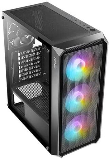 Antec NX Series NX292 Mid-Tower E-ATX Gaming Case, 3 x 120mm RGB fans & 1 x 120mm Fan Included, Tempered Glass Side Panel, 360mm Radiator Support, RGB Gaming Cabinet - Black