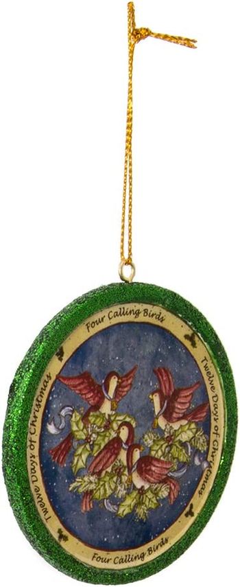 Kurt Adler 3-Inch Resin Twelve Disc Set Of 12 12 Days Of Christmas Ornament Set, Piece