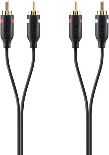 CABLE,AUDIO,2xRCA2xRCA,M/M,2M,BLACK,GOLD