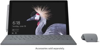 Microsoft Surface Pro 5 - Intel Core i5 7th Gen 7300U - 8GB 256GB SSD - 12.3" (2736 x 1824) Touchscreen w/ Surface Type keyboard Dual Camera, Windows 11 Pro, ( NO Pen ).