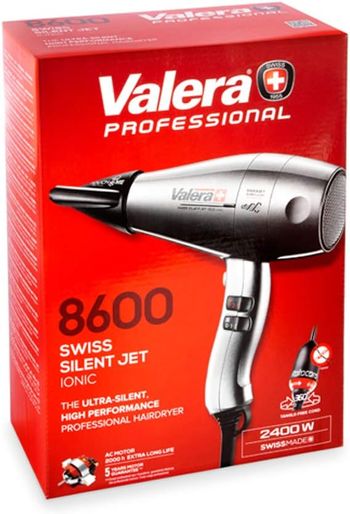 Valera 586.12/I 8600,Valera - Swiss Ultra-Silent Iconic Rotocord Jet 8600 High Performance Professional Hair Dryer 586.12I, Grey,