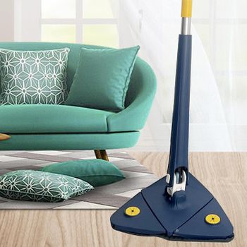 360 Rotatable Adjustable Cleaning Mop | Imitation Hand Extendable Triangle Brush,Wet and Dry Microfiber Cleaning Tool for Hardwood Floor Wall