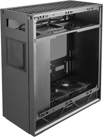 SilverStone Technology ALTA F1, black, Stack effect design ATX tower with aluminum shell and tempered glass, SST-ALF1B-G