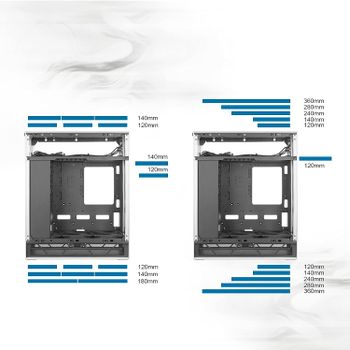 SilverStone Technology ALTA F1, black, Stack effect design ATX tower with aluminum shell and tempered glass, SST-ALF1B-G