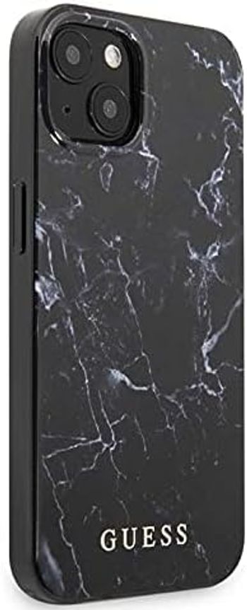 Guess PC/TPU Marble Design Case For iPhone 13 (6.1") - Black