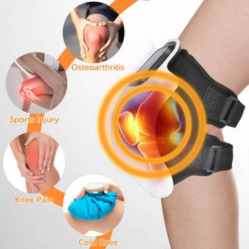 Smart Knee Massager, TOPQSC Three Heating Modes, LED Touch Button Screen, Type-C Interface Charging, Infrared and Carbon Fiber Heat Compress to Relieve Knee Fatigue and Pain