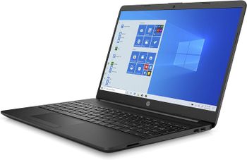 HP Laptop 15-dw3002nx 15.6" Windows 10 Home 64 Intel i7 8GB RAM 256GB SSD 1TB HDD NVIDIA GeForce MX450, FHD, Jet Black, EN-AR KB