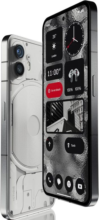 Nothing Phone (2) 12+256, Glyph Interface, Nothing OS 2.0, 50MP dual camera, 6.7” LTPO AMOLED screen, 4700 mAh battery, waterproof, 5G Android smartphone, White - International Release