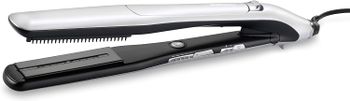 BaByliss Steam Lustre Professional Hair Straightener - Advanced Ceramic 36mm Broad Heating Plate - 5 Heat Settings From 170-210°C - 360° Surround Steam Technology For Smooth Hair - ST595SDE - Silver