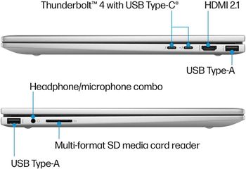 HP Envy x360 14-ES0013 2-IN-1 Core™ i5-1335U 512GB SSD 8GB 14" (1920x1080) TOUCHSCREEN WIN11 NATURAL SILVER Backlit Keyboard