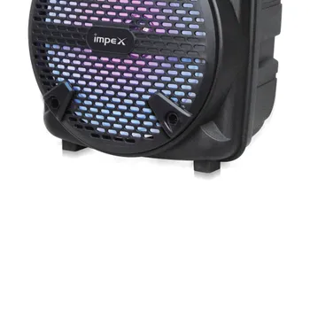 Impex TS 4001A Multimedia Portable Trolley Speaker With Mic And LED Light Black