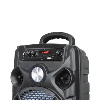 Impex TS 4001A Multimedia Portable Trolley Speaker With Mic And LED Light Black