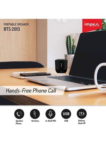 Impex Rechargeable Multimedia Bluetooth Speaker BTS2013 Black