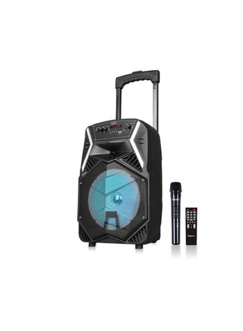 Impex TS-25B Multimedia Portable Trolley Speaker With Mic And LED Light Black