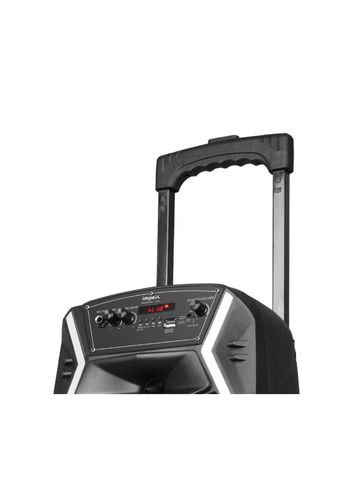 Impex TS-25B Multimedia Portable Trolley Speaker With Mic And LED Light Black