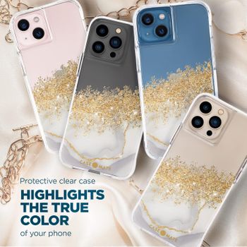 Case-Mate iPhone 13 Case - Karat Marble [10ft Drop Protection] [Wireless Charging Compatible] Luxury Cover With Cute Bling Sparkle For 6.1" Anti-Scratch, Shock Absorbing Material, Slim Fit