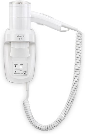 Valera Premium Smart 1200 Shaver Wall Mounted Hairdryer with Holder And Shaver Socket 533.03/032.05, White