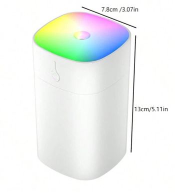 مرطب هواء صغير USB بسعة 400 مل مع ضوء ليلي ملون وإيقاف تلقائي للمنزل وغرفة نوم السيارة والمكتب