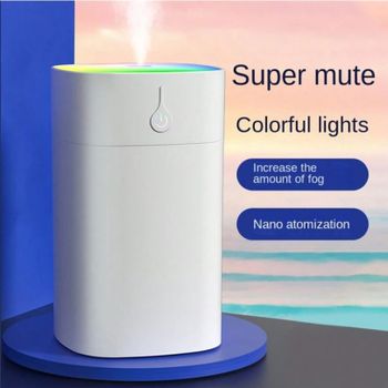 Humidifier Mini USB Air Humidifier 400Ml with Colorful Night Light Auto Off for Home Car Bedroom Office