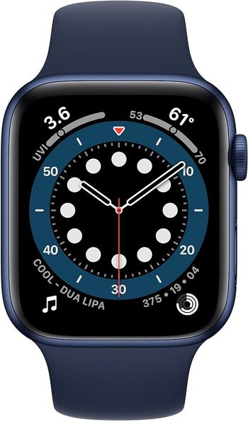 Apple Watch Series 6 ( GPS + cellular - 44mm)  Blue Aluminum Case with Deep Navy Sport Band