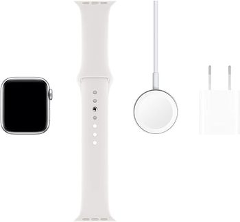 Apple Watch Series 5, GPS - 40mm, Silver Aluminum Case with White Sport Band