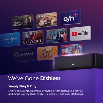 OSNtv جهاز بث تلفزيوني بدقة 4K مع اشتراك لمدة 3 أشهر وجهاز تحكم عن بعد صوتي وواي فاي وإيثرنت، مدعوم بنظام Android 11.0 - أسود