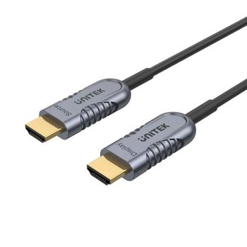 يونيتك الترابرو HDMI2.1 كابل 3متر بصري نشط اللون الرمادي والأسود