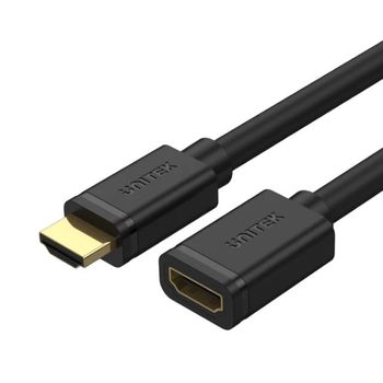 يونيتيك Y-C166K4K كابل تمديد HDMI عالي السرعة 60 هرتز، HDMI ذكر إلى كابل HDMI أنثى، أسود، 3 متر