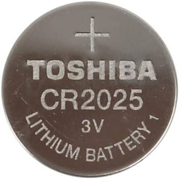 TOSHIBA CR2025 3V Lithium Coin Cell Battery Pack of 5 batteries