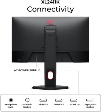 BenQ ZOWIE -XL2411K -24 inch -144Hz Esports Gaming Monitor -Dynamic Accuracy-Height Adjustable Stand-Dark Grey