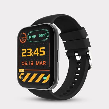 Fire-Boltt Celcius 1.91-inch HD 240*296 Borderless Display and Body Temperature Monitoring Smartwatch, Black Strap