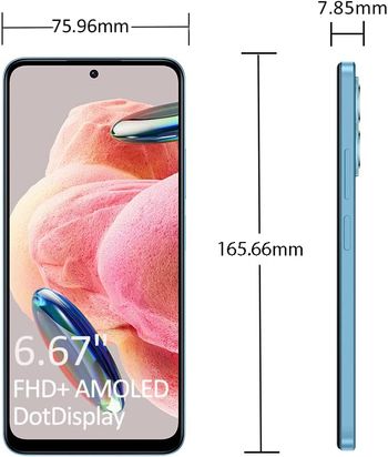 Redmi Note 12 Hybrid Dual SIM, 8GB RAM, 256GB ROM - Ice Blue