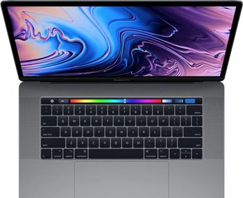 Apple MacBook Pro 15,1 A1990(15-Inch,2018) Intel core i7-2.6GHz - 16GB RAM -512 SSD - 1.5GB VRAM Touch Bar And Touch ID English / Arabic keyboard - Space Grey