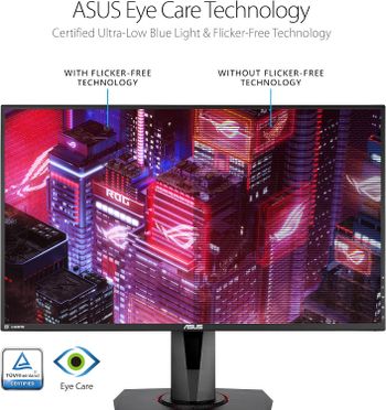 Asus VG278QR 27” Gaming Monitor 165Hz Full HD (1920 x 1080) 0.5ms G-SYNC Eye Care Display Port HDMI DVI