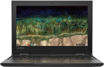 Lenovo 500e Chromebook 11.6 Inch Touchscreen - Without Pen - Intel Celeron N4120 - 2nd Gen, 1.10 GHz - 4GB RAM - 32GB Flash Memory - Intel UHD Graphics 600 - English and Arabic Keyboard - Black