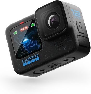 GoPro HERO12 Black - Waterproof Action Camera with 5.3K60 Ultra HD Video, 27MP Photos, HDR, 1/1.9 Inch Image Sensor, Live Streaming, Webcam, Stabilization, Black