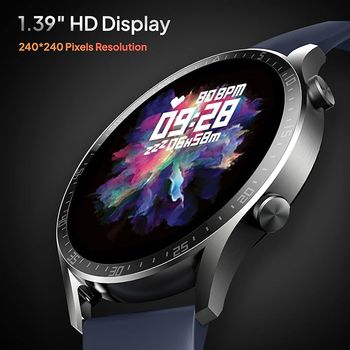 Fire-Boltt Talk 2 Pro Bluetooth Calling Smartwatch, 1.39" TFT Display with Dual Button, Hands On Voice Assistance, 120 Sports Modes, in Built Mic & Speaker with IP68 Rating -Blue