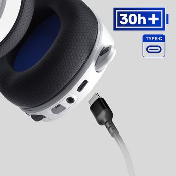 SteelSeries Arctis 7P+ Wireless Gaming Headset – Lossless 2.4 GHz – 30 Hour Battery Life – USB-C – 3D Audio – For PS5, PS4, PC, Mac, Android and Switch - White