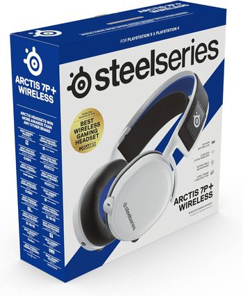 SteelSeries Arctis 7P+ Wireless Gaming Headset – Lossless 2.4 GHz – 30 Hour Battery Life – USB-C – 3D Audio – For PS5, PS4, PC, Mac, Android and Switch - White