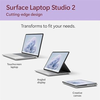 Microsoft Surface Laptop Studio 2 ZRG-00001 14.4 Inch 13th Gen Intel Core i7, 16GB Ram 512GB SSD Integrated Intel Iris Xe Graphics  Windows 11 Pro - Platinum