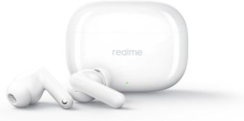 Realme Buds T300 Wireless Earphone 40 Hours Battery Life IP55 Waterproof Active Noise Cancelling Bluetooth 5.3 Headphone - Youth White