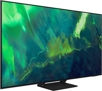 Samsung 75 Inch QLED Flat 4K TV Quantum Processor AI Upscale 100% Color Volume with Quantum Dot Motion Xcelerator Turbo Plus - QA75Q70AAUXUM