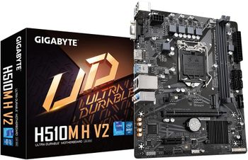 GIGABYTE Micro ATX Motherboard H510M H, S-1200, Intel H510 Express, HDMI, 64GB DDR4 for Intel