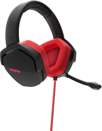 ES Gaming Headset ESG 4 Surround 7.1  (LED Lights, 7.1 Surround Sound, Circumaural Leather Pads) Red