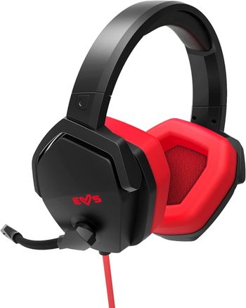 ES Gaming Headset ESG 4 Surround 7.1  (LED Lights, 7.1 Surround Sound, Circumaural Leather Pads) Red