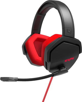 ES Gaming Headset ESG 4 Surround 7.1  (LED Lights, 7.1 Surround Sound, Circumaural Leather Pads) Red