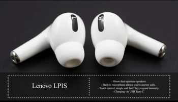 Lenovo LP1S TWS Bluetooth Earphone Sports Wireless Headset Stereo Earbuds HiFi Music With Mic LP1S For Android IOS Smartphone Charging Case - White