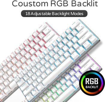 RK61 Pro 60% Mechanical Keyboard with CNC Aluminum Case, RGB Wireless/Wired Gaming Keyboard, Double Shot PBT Keycaps, Hot-Swappable Gateron Blue Switch